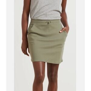 Evereve Sundry Sunday Knit Skirt Size 2 Medium Green Drawstring